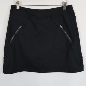 Athleta Trailside Black Skort Zip Pockets